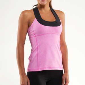 Lululemon Scoop Neck Tank Pink / Black
